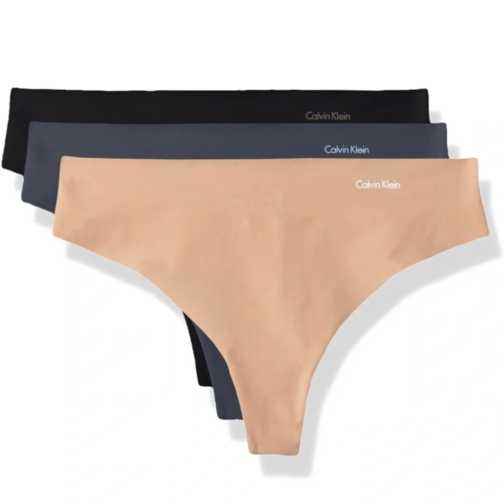 Calvin Klein Women's Invisibles Thong 3 pack - Picture 1 of 5